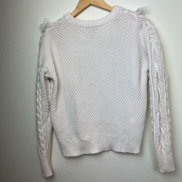 Ana Ivory Boho Studded Fringe Cable
Knit Sweater XS - Picture 4 of 8